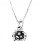 STERLING SILVER BIRD'S NEST WITH EGGS CHARM WITH 16 inch BOX CHAIN NECKLACE