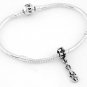 STERLING SILVER 925 DANGLING VIOLIN EUROPEAN BEAD