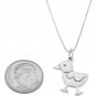 STERLING SILVER EASTER CHICK / DUCK CHARM WITH 16 inch BOX CHAIN NECKLACE