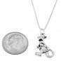 STERLING SILVER KANGAROO WITH JOEY IN POCKET CHARM WITH 16 inch BOX CHAIN NECKLACE