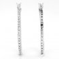 STERLING SILVER CZ 27MM INSIDE OUT ROUND HOOP EARRINGS