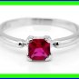 STERLING SILVER JULY BIRTHSTONE CZ CHILD RING SZ 4