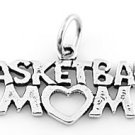 STERLING SILVER BASKETBALL MOM CHARM/PENDANT