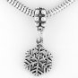 STERLING SILVER DANGLE SNOWFLAKE EUROPEAN  BEAD