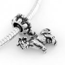 STERLING SILVER DANGLE COW/ BULL EUROPEAN BEAD