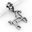 STERLING SILVER DANGLE HORSE FRAME EUROPEAN BEAD