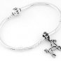 STERLING SILVER DANGLE HORSE FRAME EUROPEAN BEAD