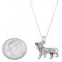 STERLING SILVER FEROCIOUS STRONG LION CHARM WITH 16 inch BOX CHAIN NECKLACE