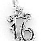 STERLING SILVER SWEET 16 CHARM/PENDANT