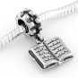 STERLING SILVER 925 DANGLE OPEN BOOK EUROPEAN BEAD