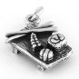 STERLING SILVER JAPANESE SUSHI PLATE WITH CHOPSTICK CHARM