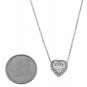 STERLING SILVER 925 HEART CZ PENDANT & NECKLACE