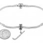 STERLING SILVER DANGLING HOCKEY STICK EUROPEAN BEAD