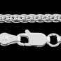 STERLING SILVER ITALY WHEAT ROPE CHAIN NECKLACE 20" 3 mm