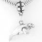 STERLING SILVER DANGLING 3D MANATEE EUROPEAN BEAD