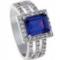 2.5 CT Imitation Tanzanite CZ Cocktail/ Engagement Ring Size 7