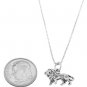 STERLING SILVER LION CHARM WITH 16 inch BOX CHAIN NECKLACE