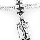 STERLING SILVER DANGLING JEAN PANTS EUROPEAN BEAD