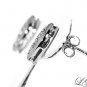 STERLING SILVER CZ ROUND PRONG SETTING CLUSTER EARRINGS