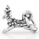 STERLING SILVER SMALL REINDEER CHARM/PENDANT