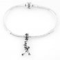 STERLING SILVER DANGLE BOY BASEBALL PLAYER BATTING EUROPEAN BEAD