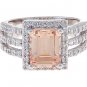 2.5 CT. Cognac / Champagne CZ Cocktail/ Engagement Ring Size 7