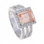 2.5 CT. Cognac / Champagne CZ Cocktail/ Engagement Ring Size 7