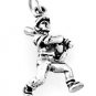 STERLING SILVER MALE BASEBALL PLAYER BAT CHARM/PENDANT