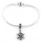 STERLING SILVER DANGLE CAPTAIN'S WHEEL W/ ANCHOR EUROPEAN BEAD