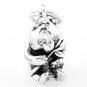 STERLING SILVER PANDA BEAR EATING BAMBOO CHARM/PENDANT