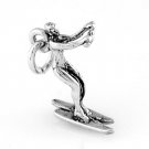 STERLING SILVER WATER SKIER HOLDING ON CHARM