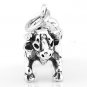 STERLING SILVER 3D BULL RIDER BULL CHARM/PENDANT
