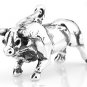 STERLING SILVER 3D BULL RIDER BULL CHARM/PENDANT