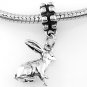 STERLING SILVER DANGLING LONG EAR RABBIT EUROPEAN BEAD