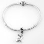STERLING SILVER DANGLING LONG EAR RABBIT EUROPEAN BEAD