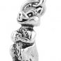 STERLING SILVER 3D CHIPMUNK HOLDING NUT CHARM/PENDANT