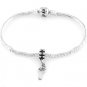 STERLING SILVER DANGLE FOOTPRINT OUTLINE EUROPEAN BEAD