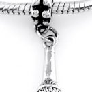 STERLING SILVER DANGLING 3D MICROPHONE EUROPEAN BEAD