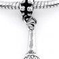 STERLING SILVER DANGLING 3D MICROPHONE EUROPEAN BEAD