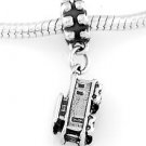 STERLING SILVER DANGLING 3D TRAIN CABOOSE EUROPEAN BEAD