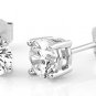 STERLING SILVER CZ Cubic Zirconia 5MM Round Cut Solitaire Earrings
