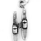 STERLING SILVER WATER / SNOW SKI SKIING CHARM