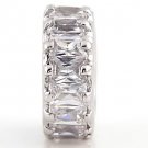 STERLING SILVER APRIL WHEEL BIRTHSTONE CZ EUROPEAN BEAD