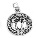 STERLING SILVER CHARLESTON, SC CHARM W/ 16" BOX CHAIN