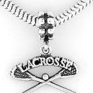 STERLING SILVER DANGLING LACROSSE STICKS EUROPEAN BEAD