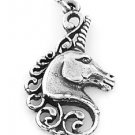 STERLING SILVER MYSTICAL UNICORN HEAD CHARM/PENDANT