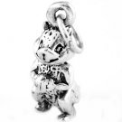 STERLING SILVER CHIPMUNK HOLDING NUT CHARM WITH 16" BOX CHAIN