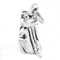 STERLING SILVER CHIPMUNK HOLDING NUT CHARM WITH 16" BOX CHAIN