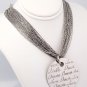 STERLING SILVER ITALIAN DESIGNER LOVE NECKLACE 17 INCH