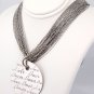 STERLING SILVER ITALIAN DESIGNER LOVE NECKLACE 17 INCH